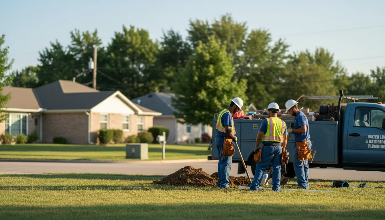 Residential water line and bathroom plumbing service in White Plains, MD